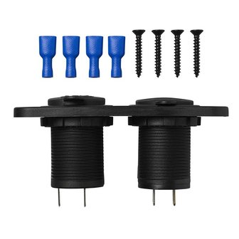 Flush-mounting kit: socket DIN + USB port double type A 2x2100mA