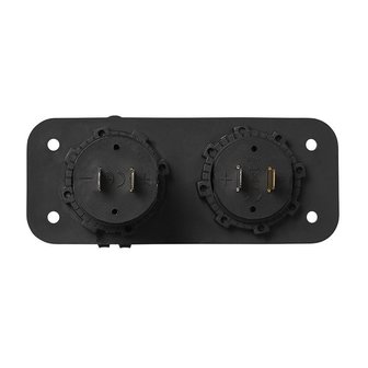 Installation kit: voltmeter 6-30V + USB port double type A 2x2100mA