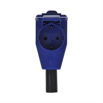 Angled CEE contrast plug + Schuko socket