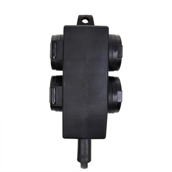 Schuko socket 4-way 5M 3x 1.5 mm&sup2;