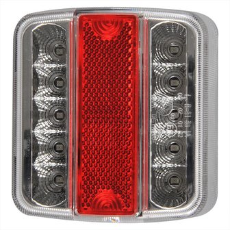 Rear light 4 functions 98x105mm 14LED with 5-pin EC