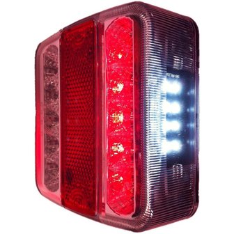 Rear light 4 functions 98x105mm 14LED with 5-pin EC