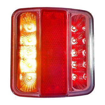 Rear lamp 4 function 98x105mm 14LED with 5-pin EC in blister