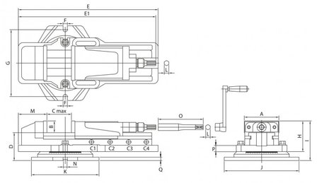 Hydraulic milling clamp / machine clamp