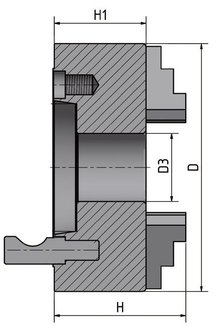 Independant 4 jaw chuck