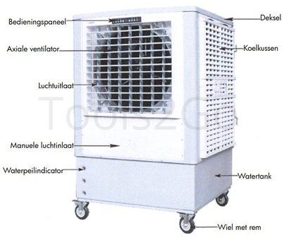Industrial cooling fan 18000m&sup3;/h 175 litres