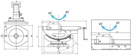 2-way angle milling vice - super open capacity 110mm