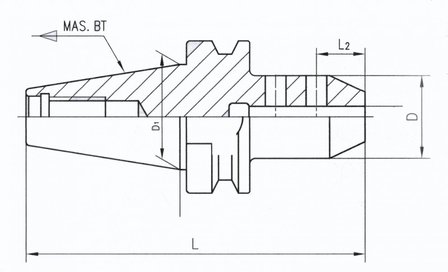 Weldon end mill holders MAS403 BT40