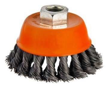 Steel brush bowl shape twisted diameter 65mm