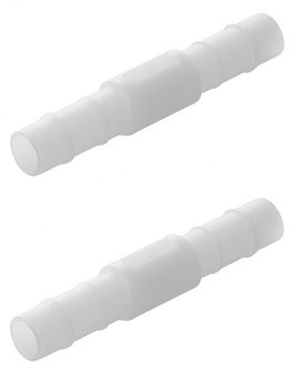 Water hose connector straight 8mm 2 pieces in blister