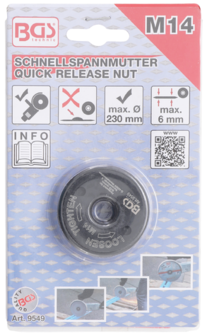 Quick-release nut for angle grinder M14