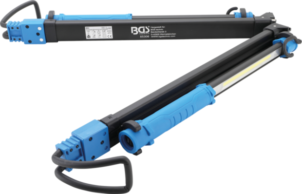 COB LED Bonnet Lamp with Battery and Telescopic Bar 2 COB-LED-Handheld Work Lamps