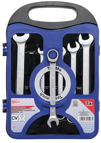 7-piece Ratchet Wrench Set, 8-19 mm