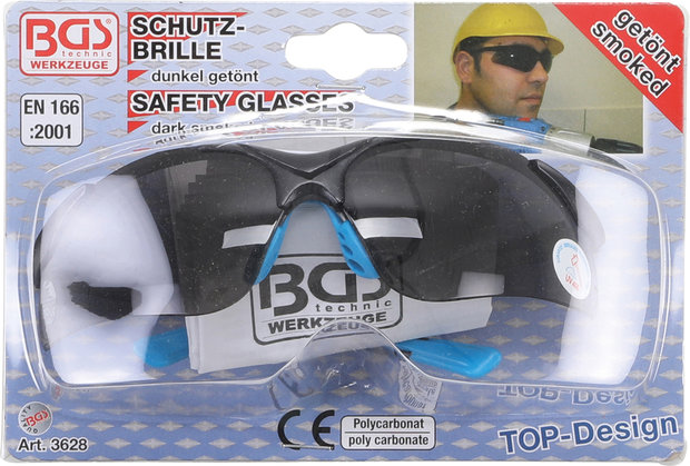 Safety glasses, grey tinted