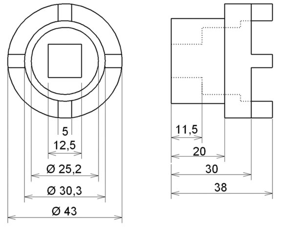 Groove Nut Socket for Suzuki Swing Arms