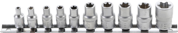 Socket Set, E-Type | 6.3 mm (1/4) Drive | E4 - E16 | 10 pcs.