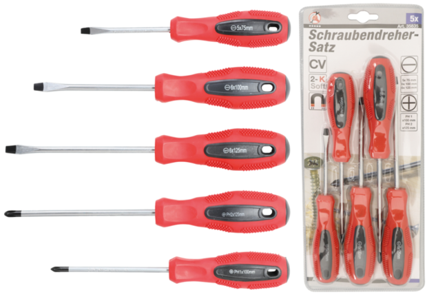 Screwdriver Set Slot SL / Cross Slot 5 pcs