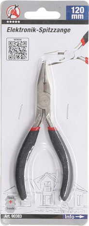 Electronic Long Nose Pliers straight spring loaded 120 mm