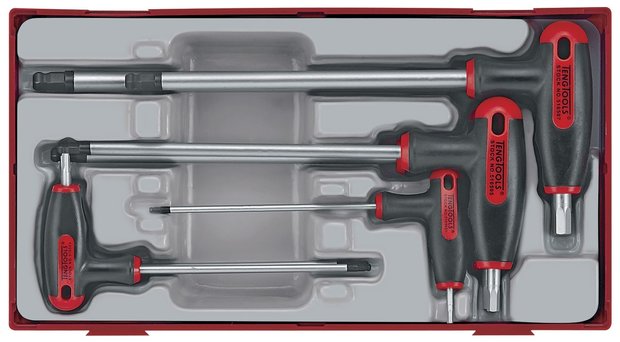 Allen set with t-handle tc-tray 2.5/8mm 7dlg