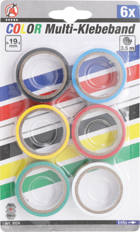 6-piece Color Tape Rolls