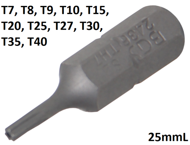 Bit (1/4) Drive T-Star tamperproof (for Torx)