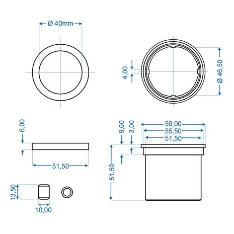 Slide bearing for overrun brake suitable for Knott KF/KR 7.5 - 10 - 13-20