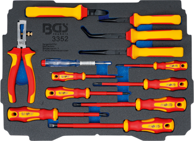 Foam Tray for BGS BOXSYS1 & 2: VDE Pliers / Screwdriver Set 13 pcs