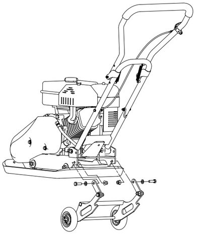 Vibratory plate with petrol engine 8.2kn