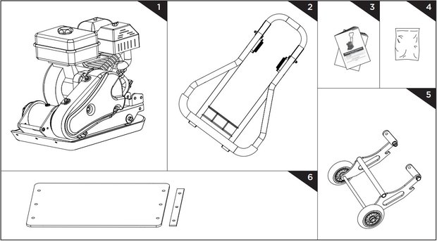 Vibratory plate with petrol engine 8.2kn