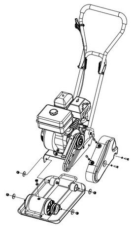 Vibratory plate with petrol engine 8.2kn