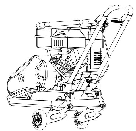 Vibratory plate with petrol engine 8.2kn