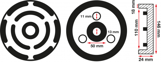 Rubber Pad | for Auto Lifts | Ø 145 mm