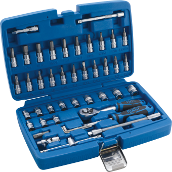 46-piece Socket Set, 1/4, INCH Sizes