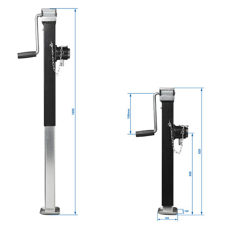 Support leg, swivel-out, Heavy Duty SH62/5000