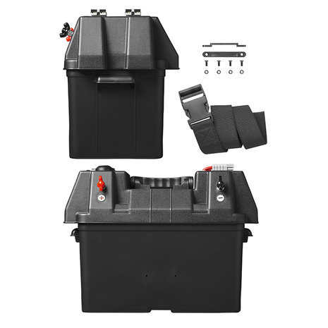 Battery box 30x20x20cm 2x USB - 1x 12V socket - Voltmeter - 2x Anderson connector