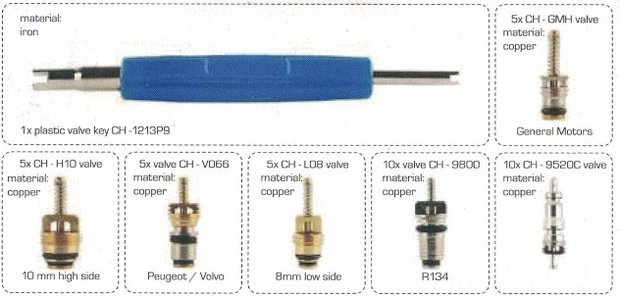 Air conditioning valves with key 41st