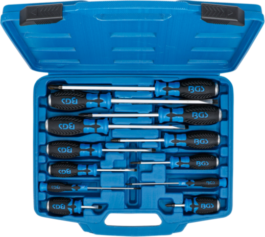 Screwdriver Set with 6.3 mm (1/4) Internal Square 12 pcs