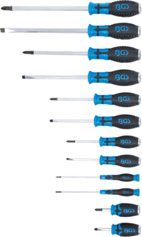 Screwdriver Set with 6.3 mm (1/4) Internal Square 12 pcs