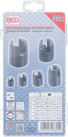 Thread Insert Assortment self-tapping 32-pcs