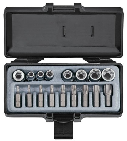 Star socket & bit set 17pc