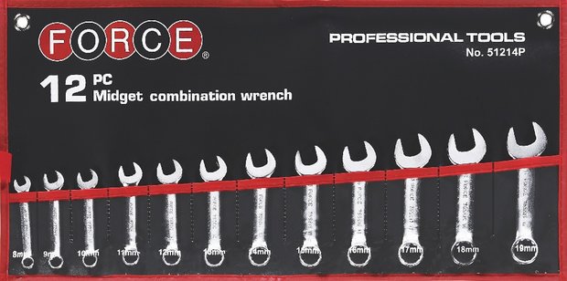 Midget combination wrench set 12pc