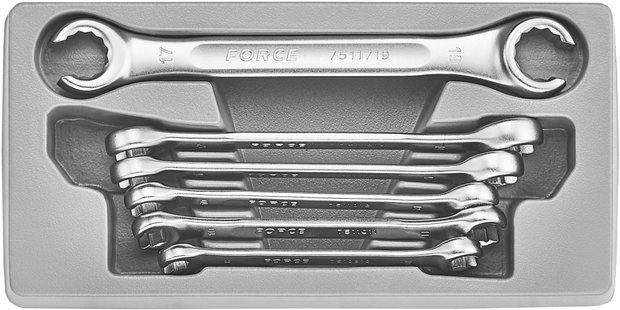 Flare nut wrench set SAE 6pc