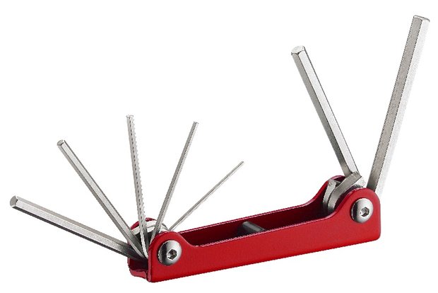 Folding Hex key set SAE 7pc