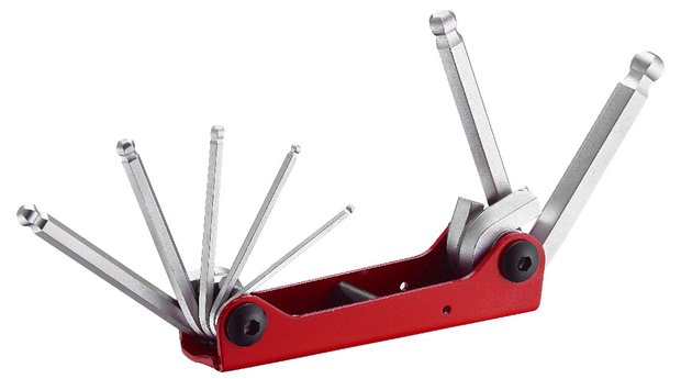 Folding Hex ball point key set 7pc