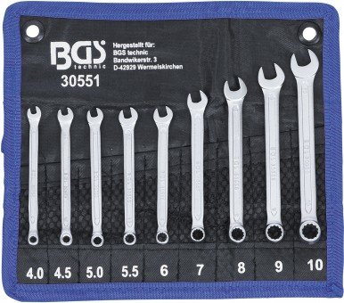 Combination Spanner Set 4 - 10 mm 9 pcs