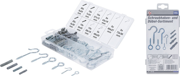 Hook and Plug Assortment 125 pcs