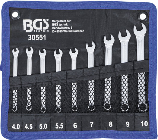 Combination Spanner Set 4 - 10 mm 9 pcs