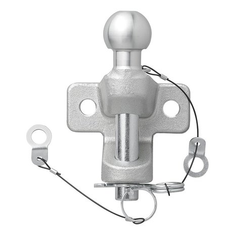 Tow bar ball silver combined double version D20.2/S350 E-type approved