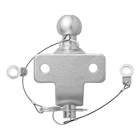 Tow bar ball silver combined double version D20.2/S350 E-type approved