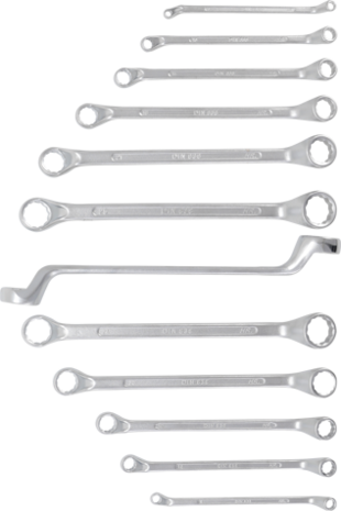 Double Ring Spanner Set offset 12 pcs